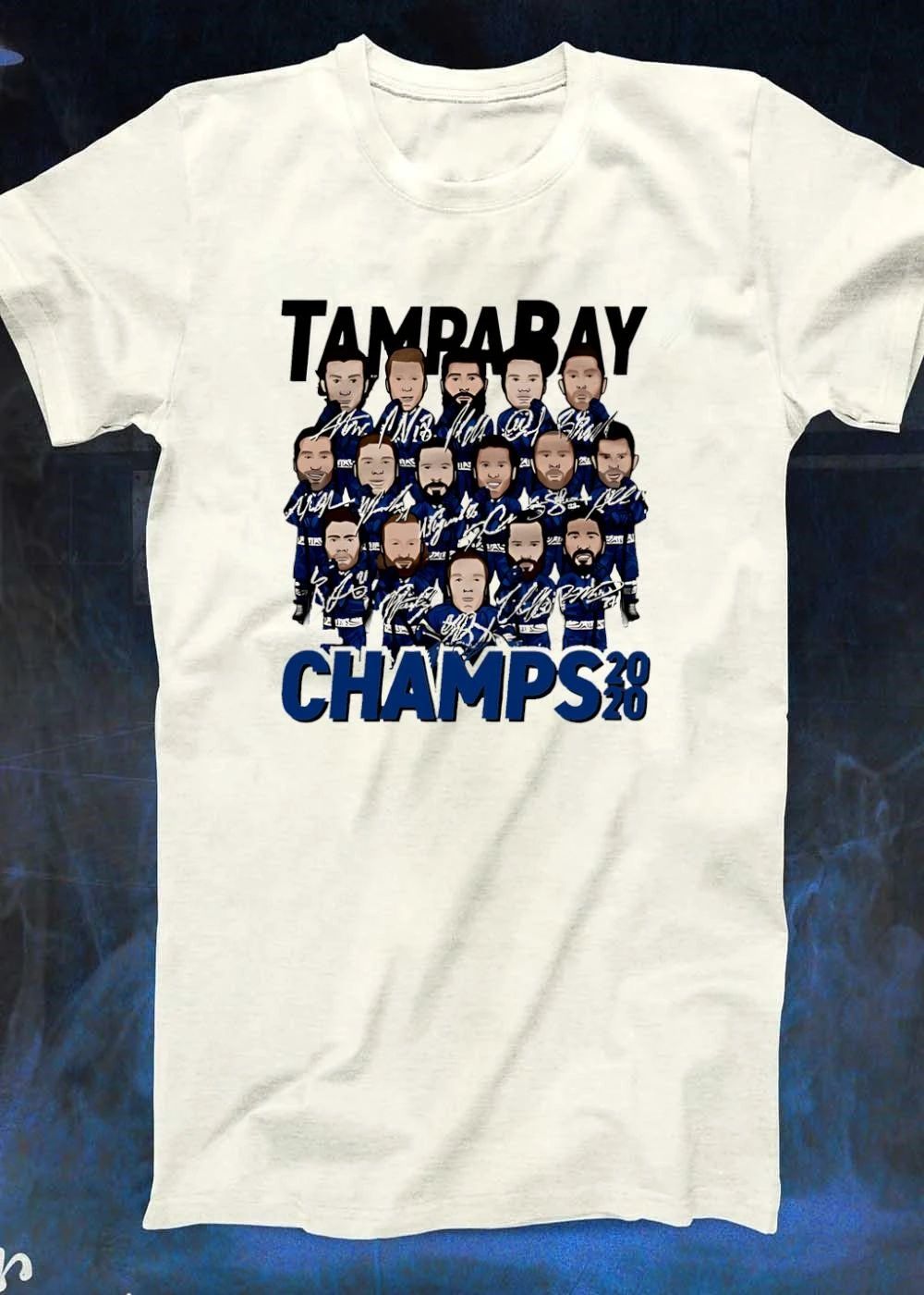 Tampa Bay Champs 2020 Illustration Hockey Team T-Shirt