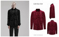 PUNK RAVE Men's Gothic Simple Version Embossed Velvet Blouse Party Loose Shirts