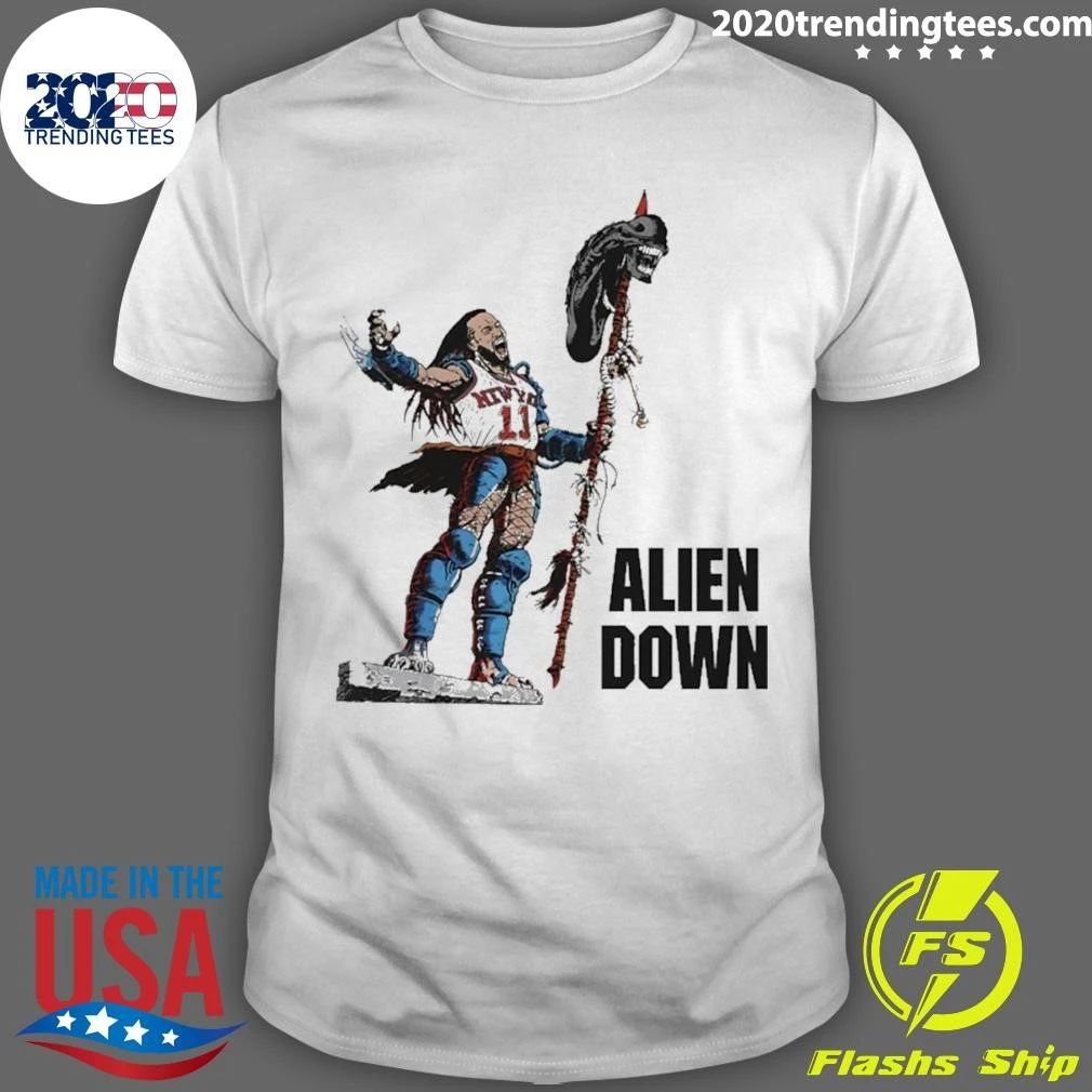 Jalen Brunson Alien Down Knicks Beat Spurs Shirt