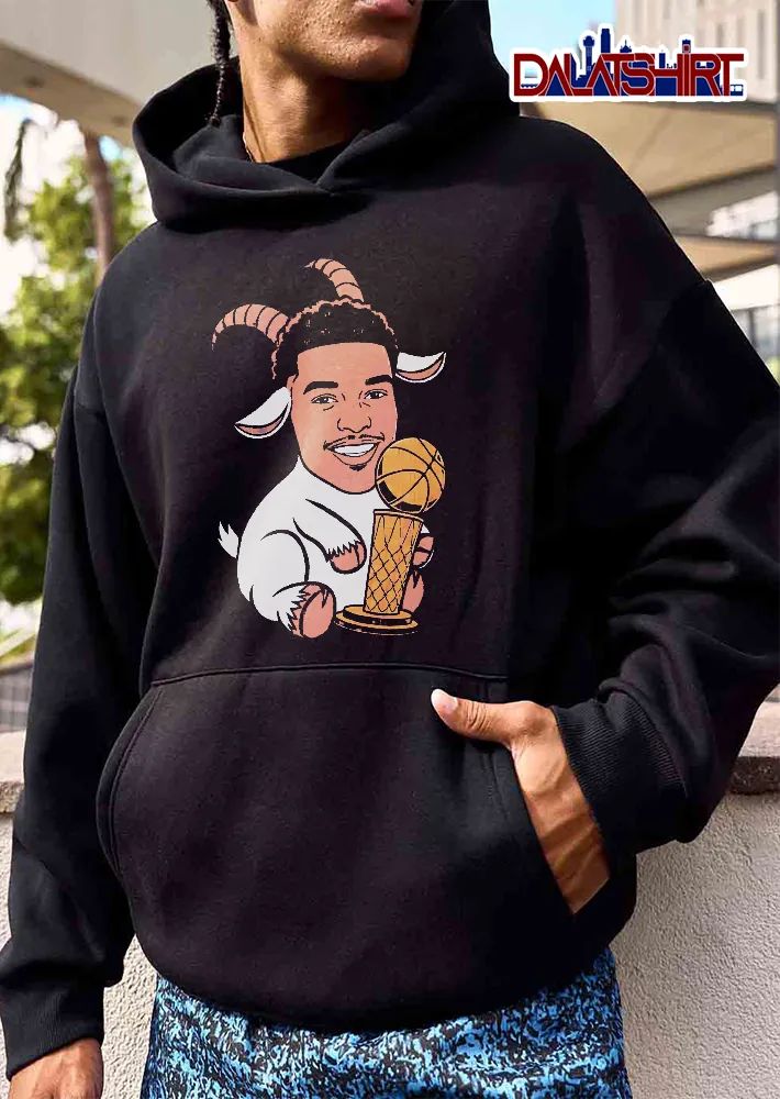 Cartoon Goat Caricature Holding Basketball Championship Trophy shirt
