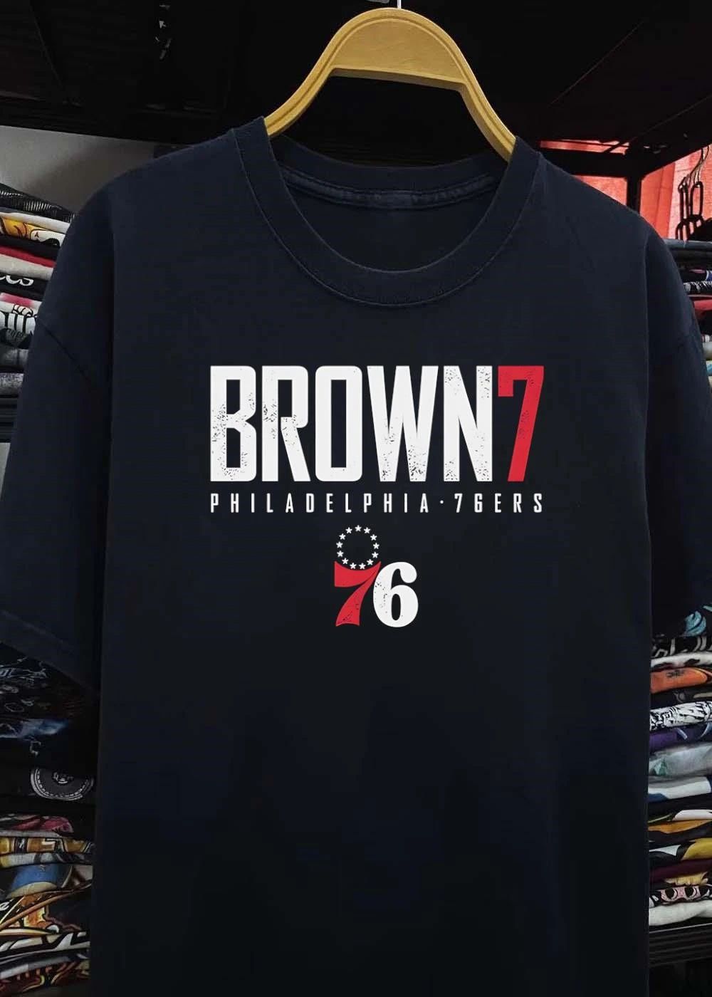 Philadelphia 76ers Fan Apparel Brown 7 shirt