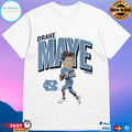 Drake Maye Pro Caricature North Carolina Tar Heels Football T-shirts