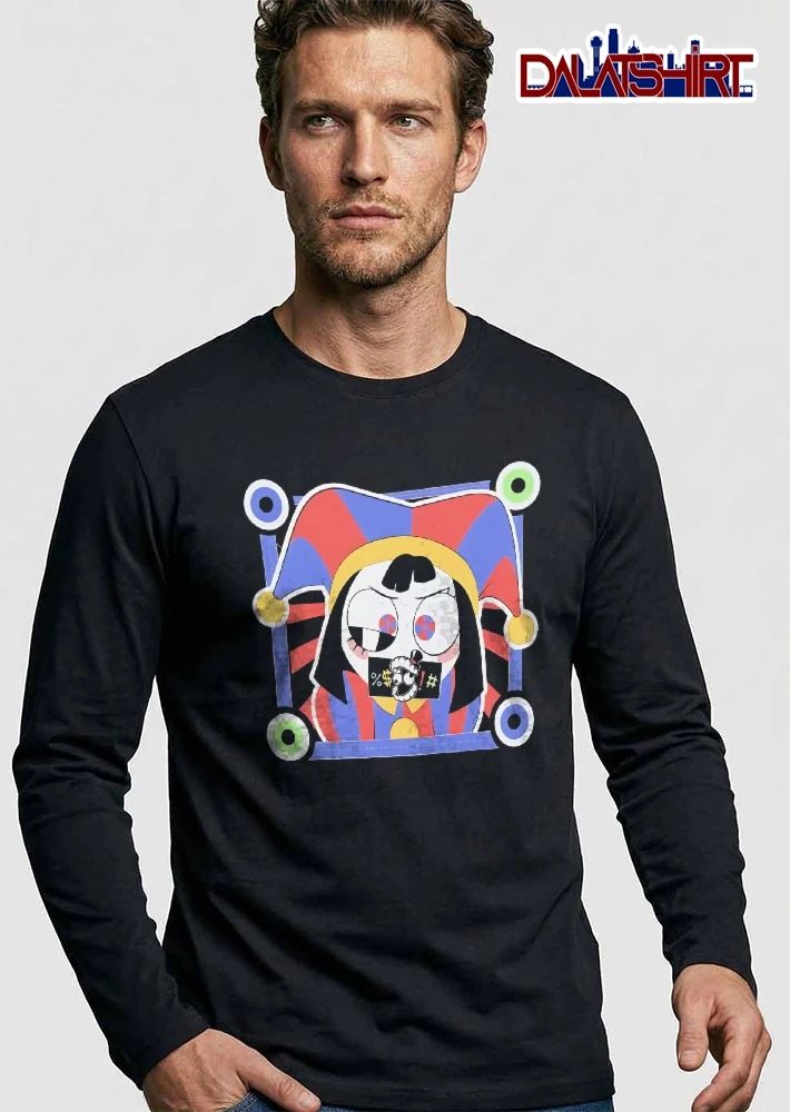 Angry Cartoon Jester Character Censored Bar Mouth Square Frame shirt