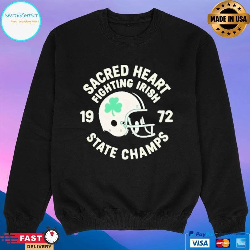Sacred Heart Fighting Irish State Champs 1972 Helmet Football T-shirts