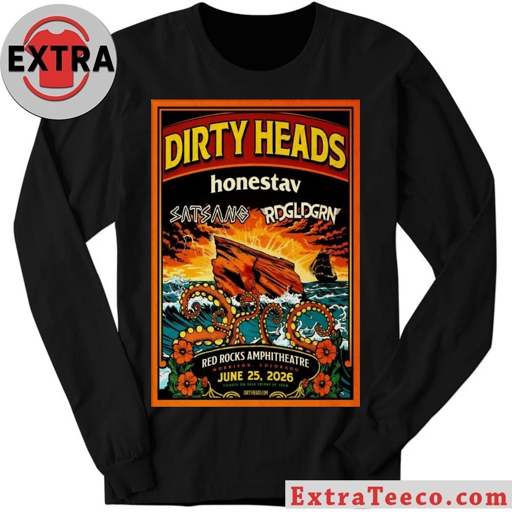 Vintage Style Dirty Heads June 25 2026 Red Rocks Amphitheatre in Morrison CO Poster Shirt
