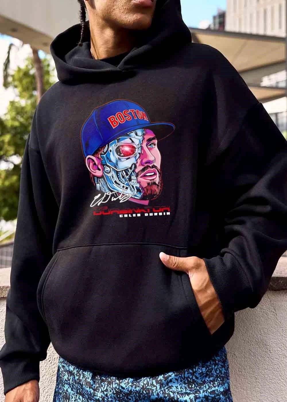 Boston The Durbinator Caleb Durbin Cyborg Caricature Half Robot Face shirt