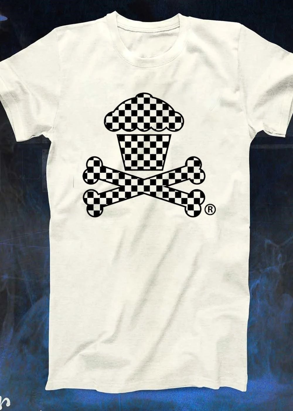 Checkered Cupcake Crossbones T-Shirt