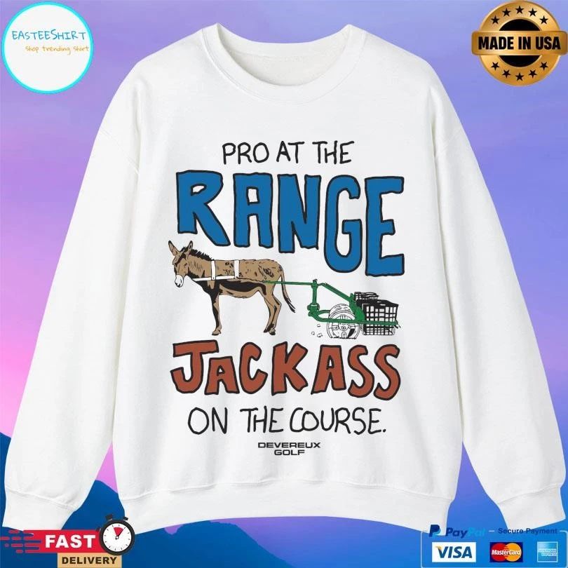 Pro At The Range Jackass On The Course Devereux Golf Donkey T-shirts