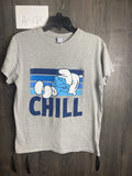 Smurfs Shirt Men M Gray Graphic Tee Lazy Smurf Chill Quote Brisco Brands License