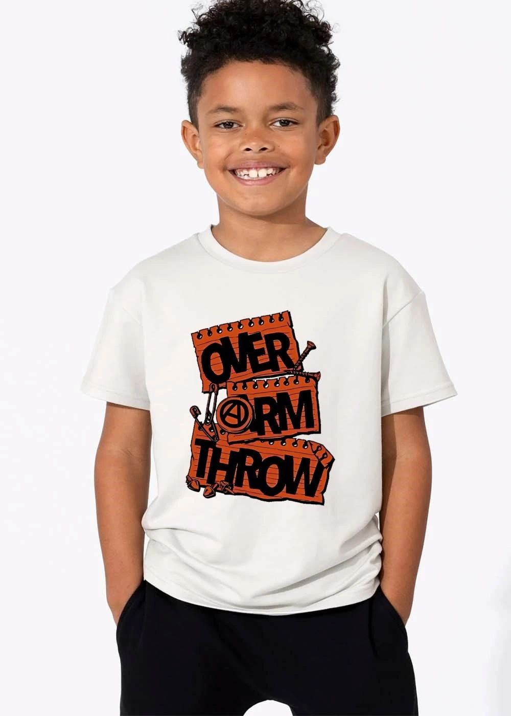 Overarm Throw Orange Torn Notepad Safety Pins Screws shirt