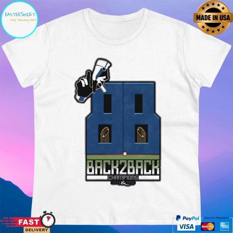 Back 2 Back Champions 2024 And 2025 Baseball T-shirts