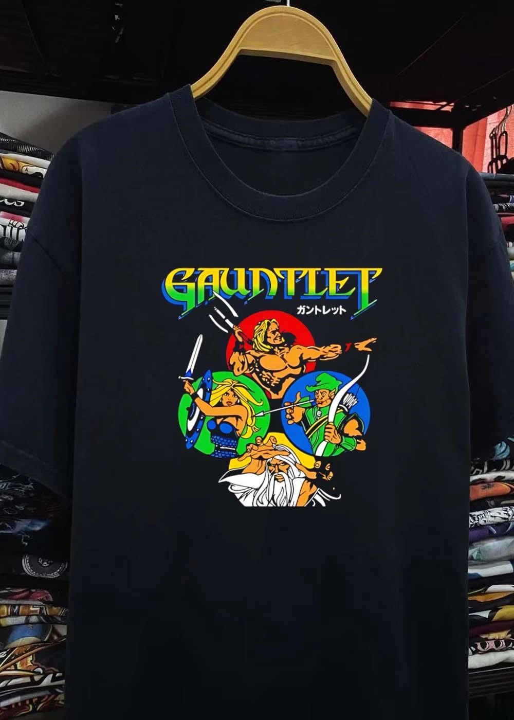 Gauntlet Arcade Video Game Characters Fighting Retro Gaming T-Shirt