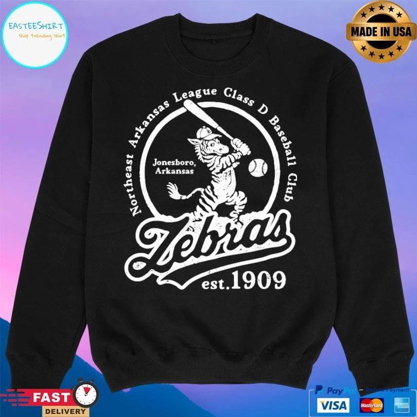 Jonesboro Zebras Est 1909 Northeast Arkansas League Class D Baseball Club Jonesboro Arkansas T-shirts
