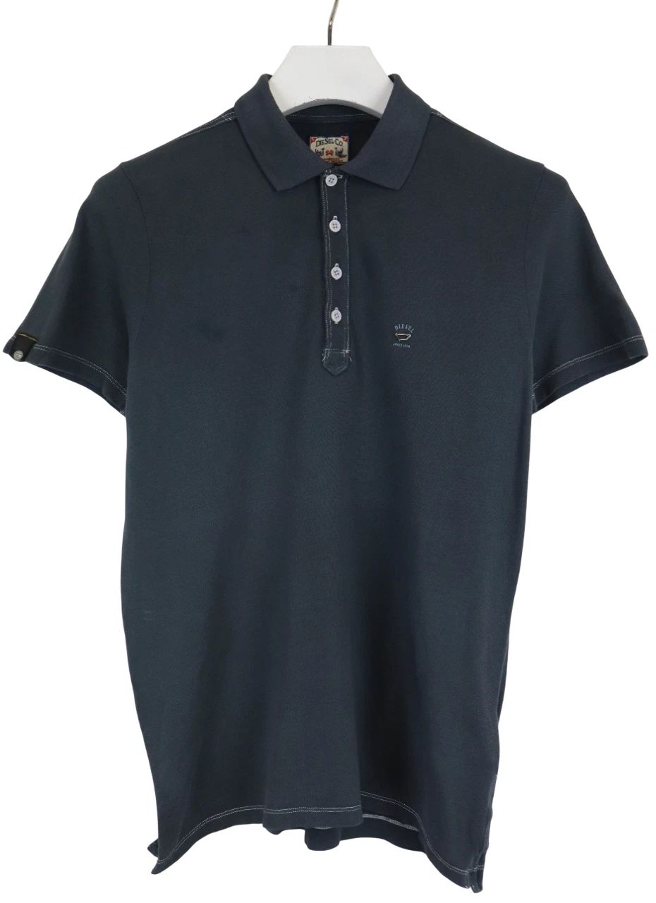 T-Shirt Slim Fit DIESEL Da Uomo MEDIUM A Maniche Corte Collo Polo Mezza Button
