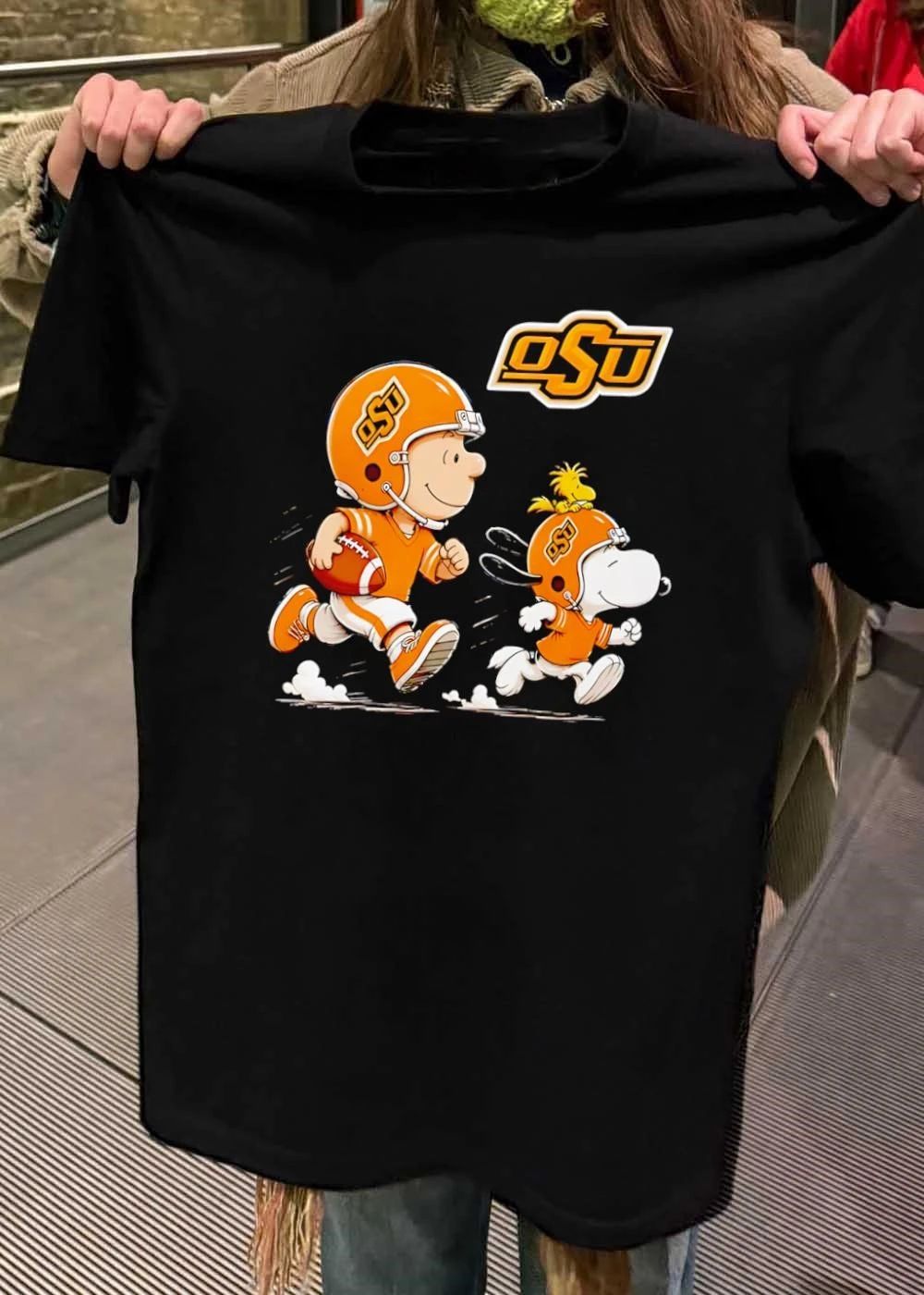 Peanuts Gang Oklahoma State University Football Running shirt