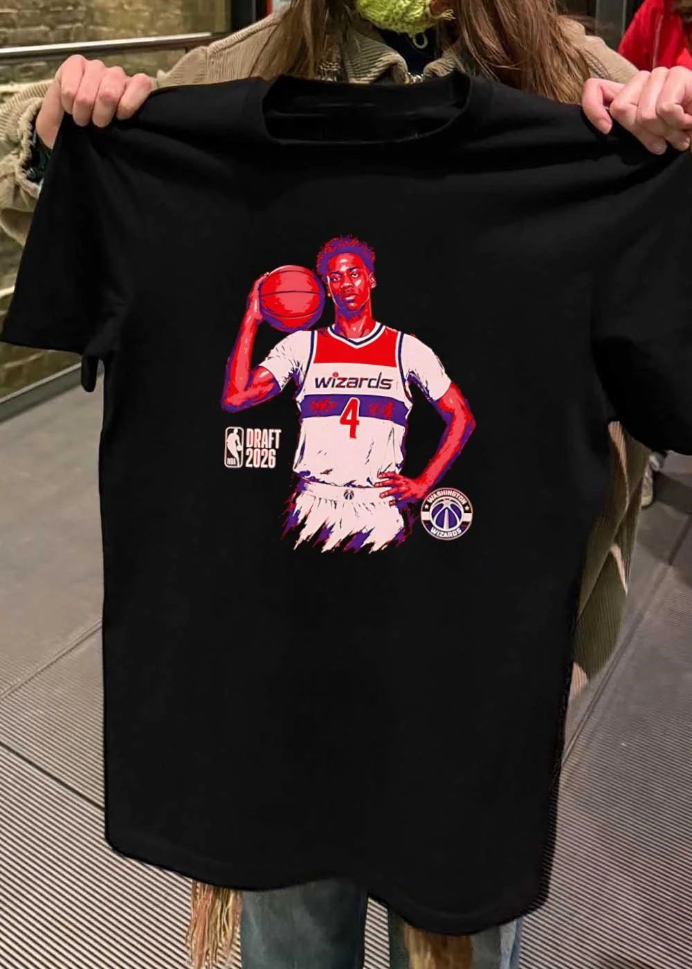 Washington Wizards 2026 NBA Draft Player Hoop Portrait Jersey T-Shirt