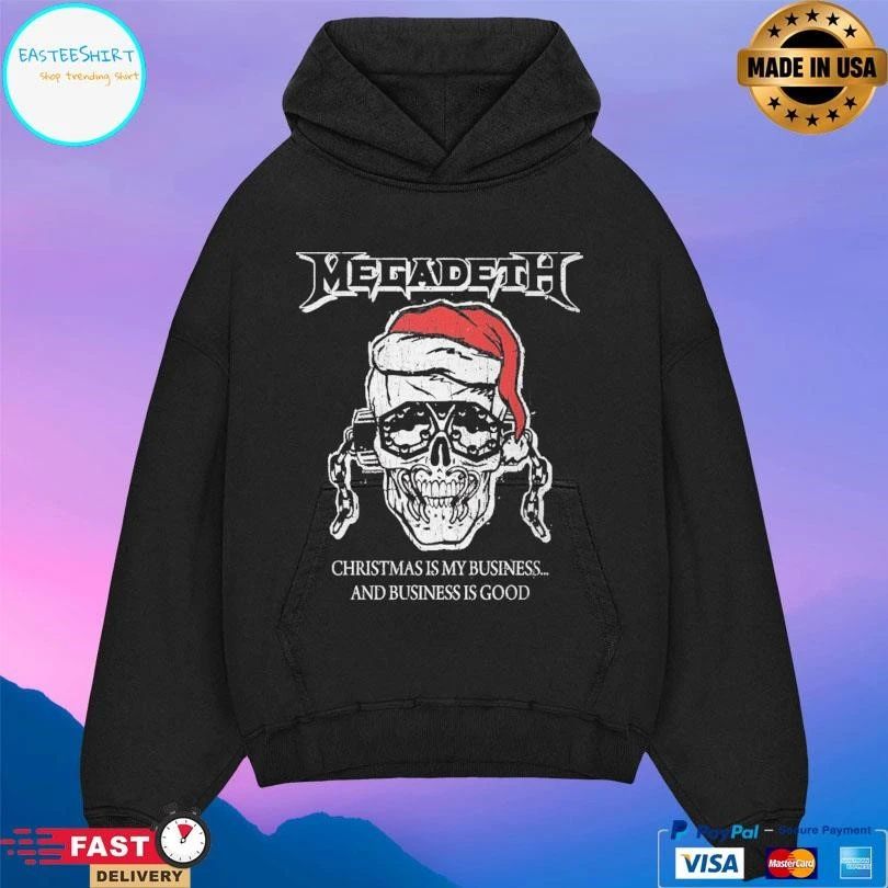 Megadeth Christmas Is My Business And Business Is Good Skull T-shirts
