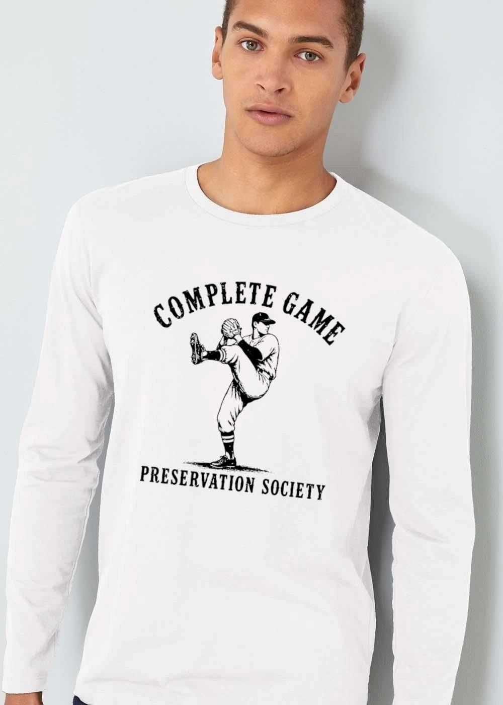 Complete Game Preservation Society Vintage Baseball Pitcher Pitching Line Art shirt