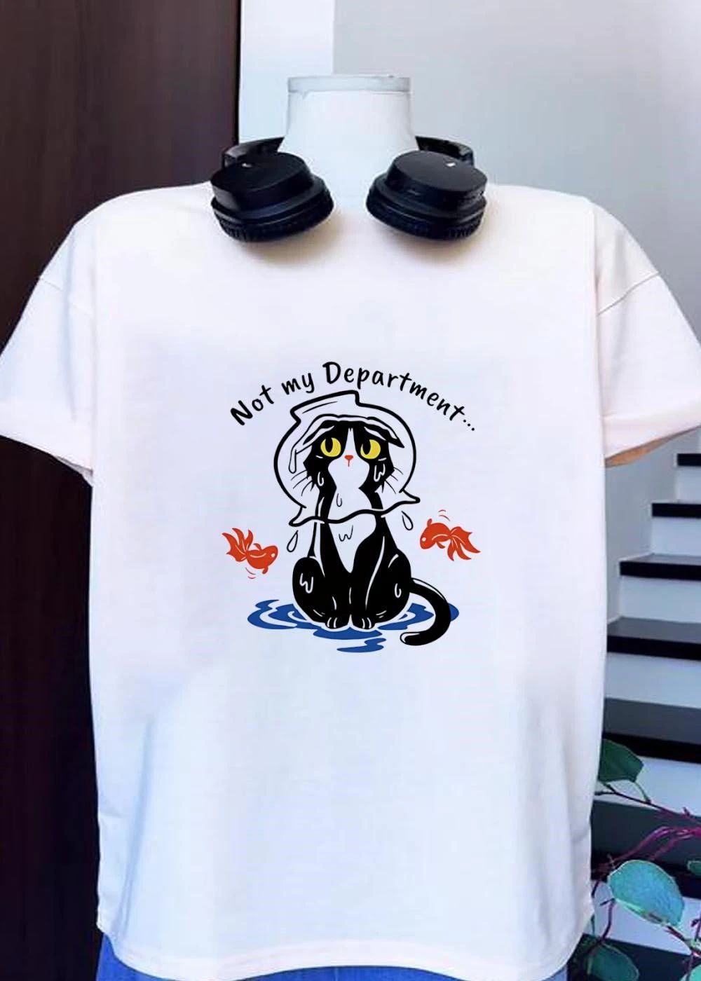 Not My Department Cat In Bowl shirt