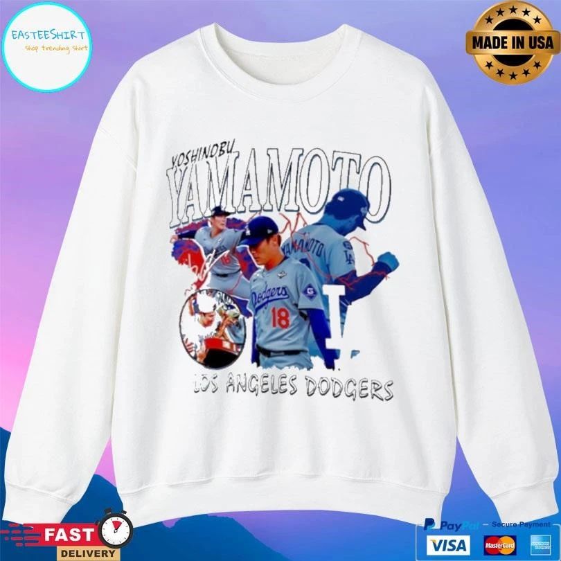 Los Angeles Dodgers Yoshinobu Yamamoto Cream Montage Christmas T-shirts