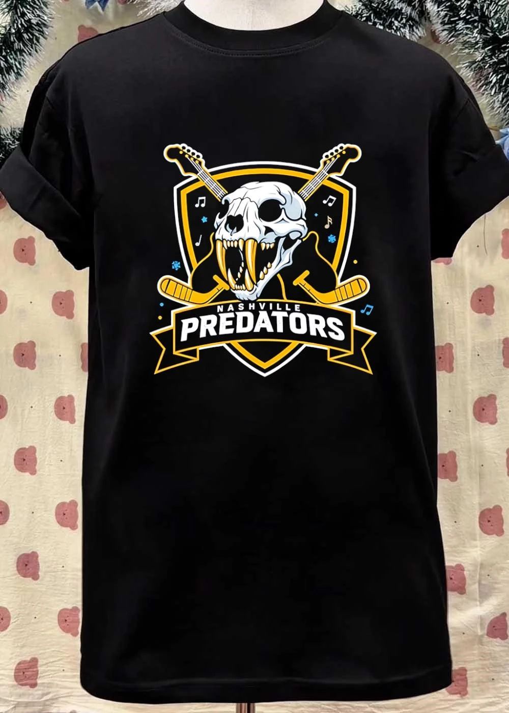Nashville Predators Logo Music And Hockey Skull shirt
