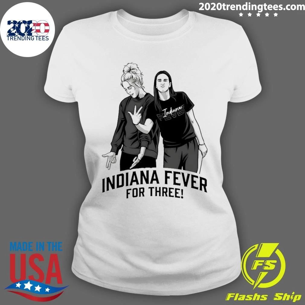 Caitlin Clark Sophie Cunningham Indiana Fever Basketball For Three Shirt