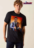 Two Smiling Men In Argyle Sweater Vests Studio Portrait Painting shirt