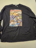 Blockxer Long Sleeve Graphic Print Custom Ink Men's Size XL, Cotton Shirt, Black