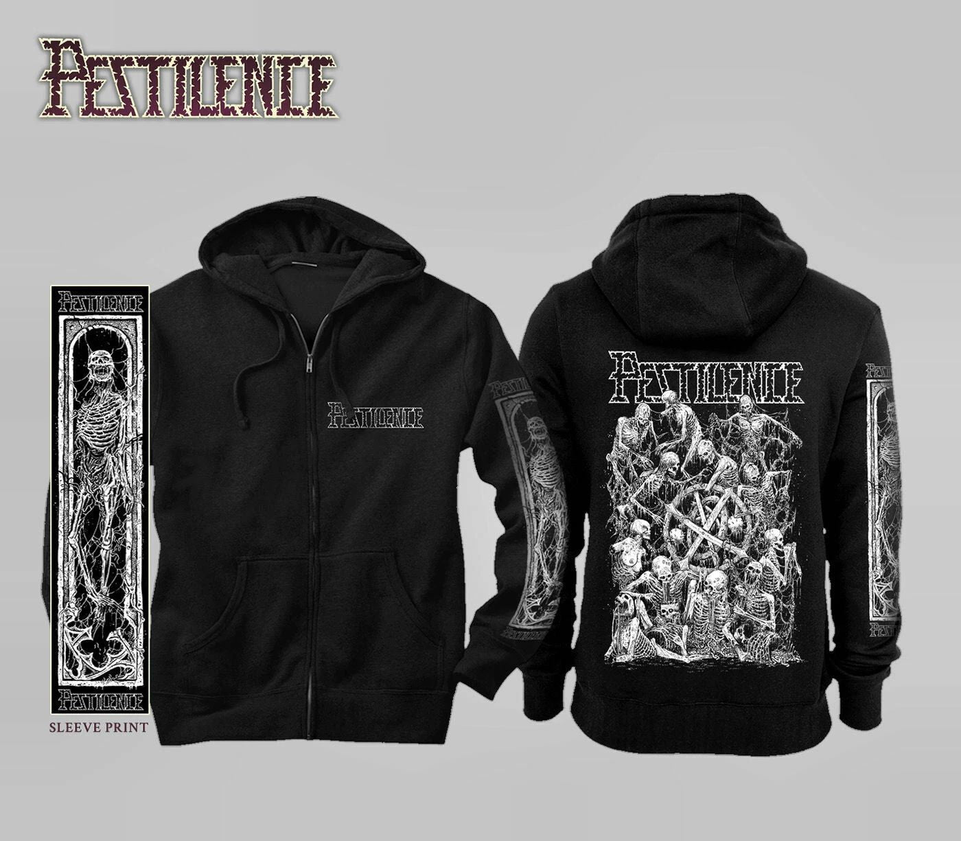 PESTILENCE - Exitivm -- Official sweatshirt zipper