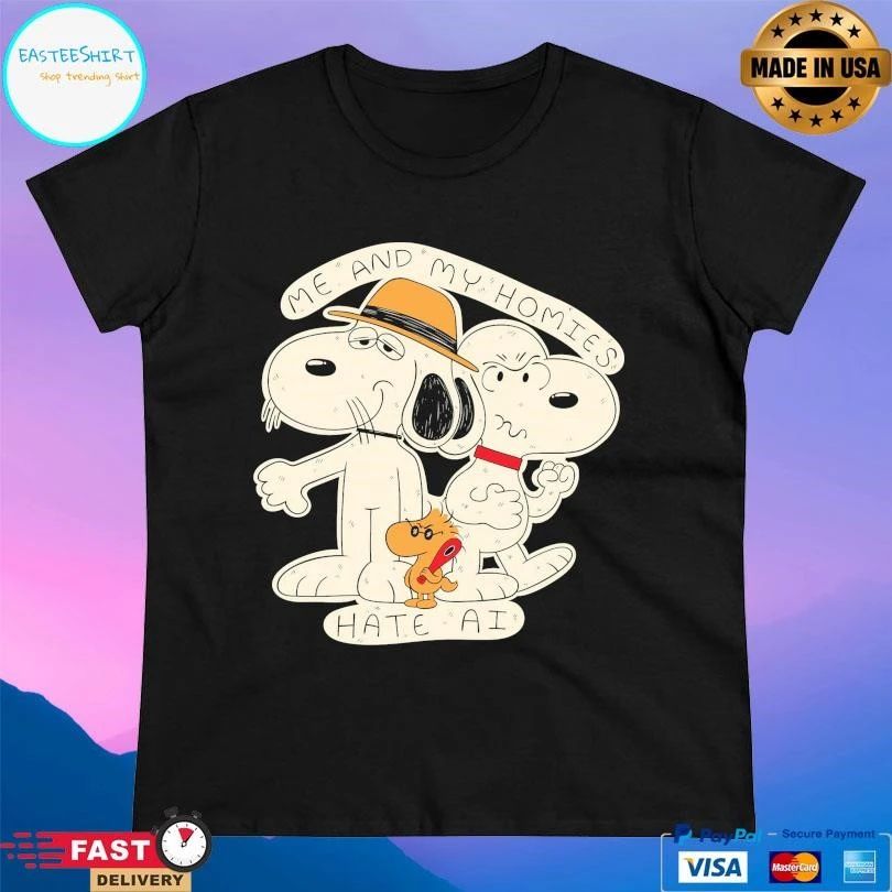 Peanuts Me And My Homies Heck AI T-shirts