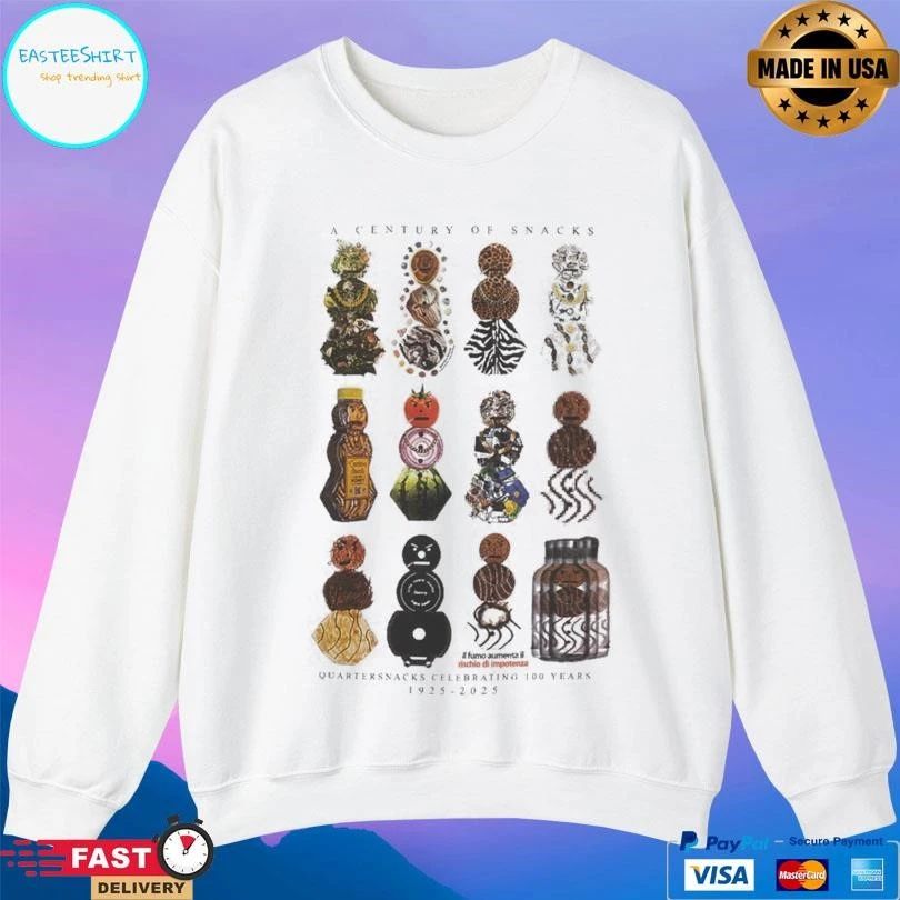 A Century Of Snacks Quartersnacks Celebrating 100 Years 1925-2025 T-shirts