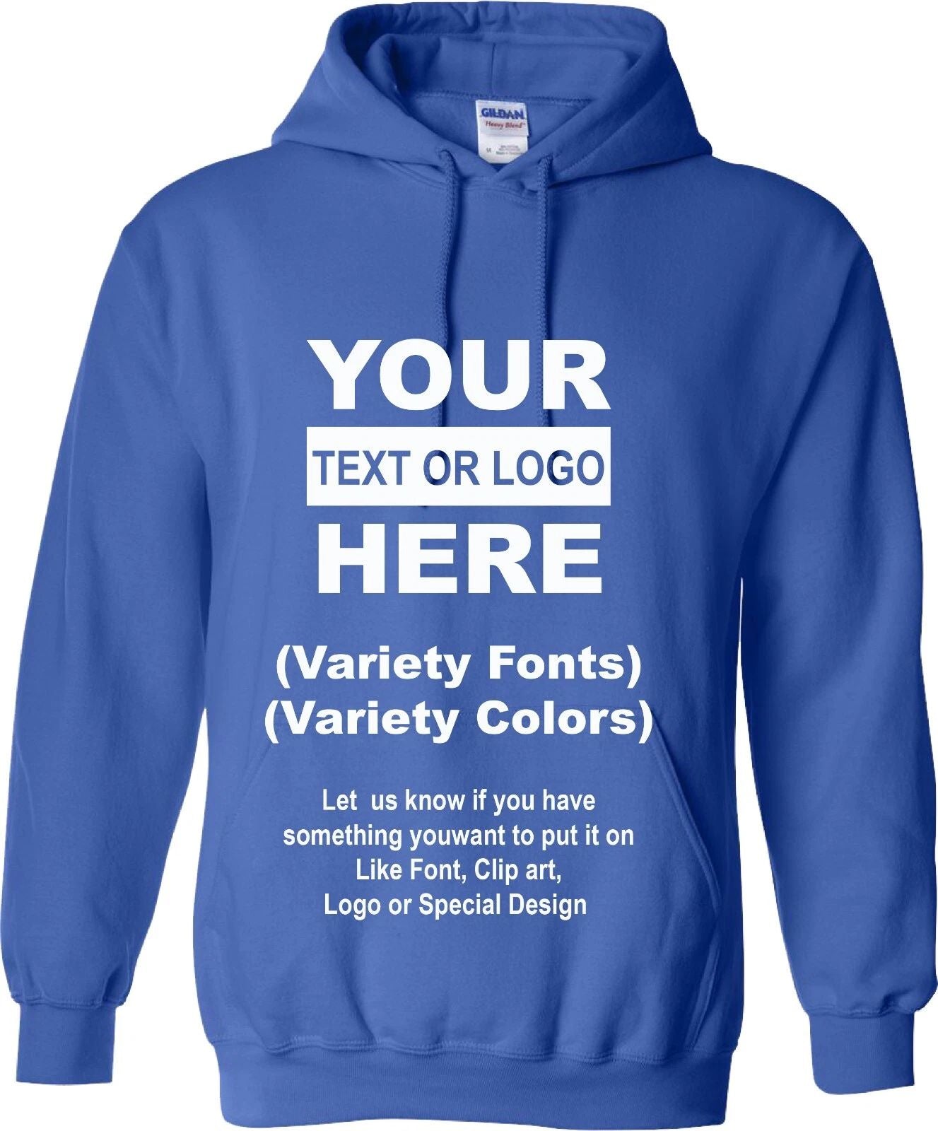Personalized Customs Hoodie Your Text / Logo