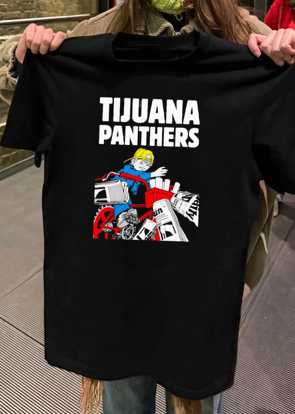 Paperboy Riding Bicycle Tijuana Panthers Shirt