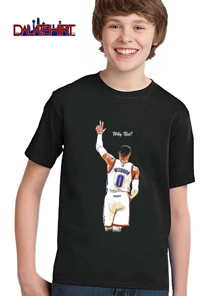 Oklahoma City Thunder Russell Westbrook celebrating victory why not shirt