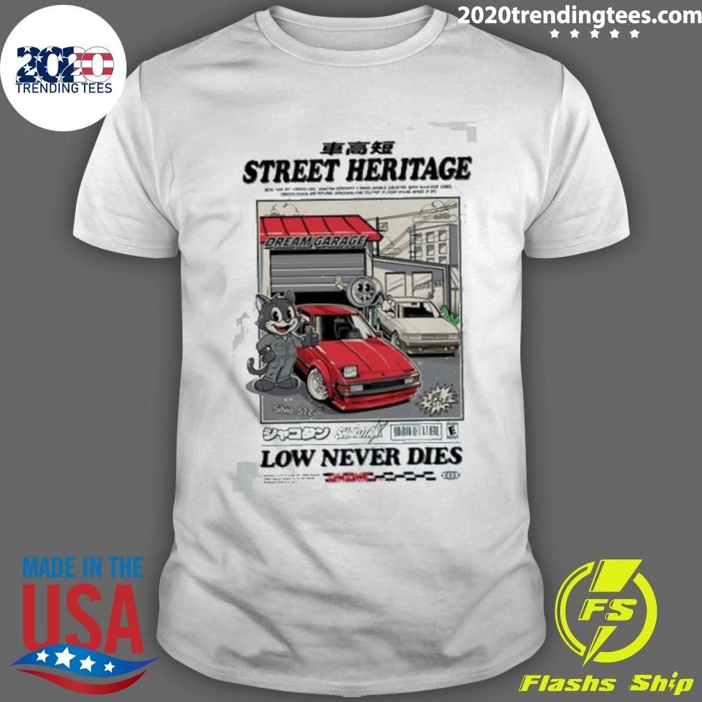 Street Heritage Shakotan Low Never Dies Silvia S12 Laurel C33 Shirt