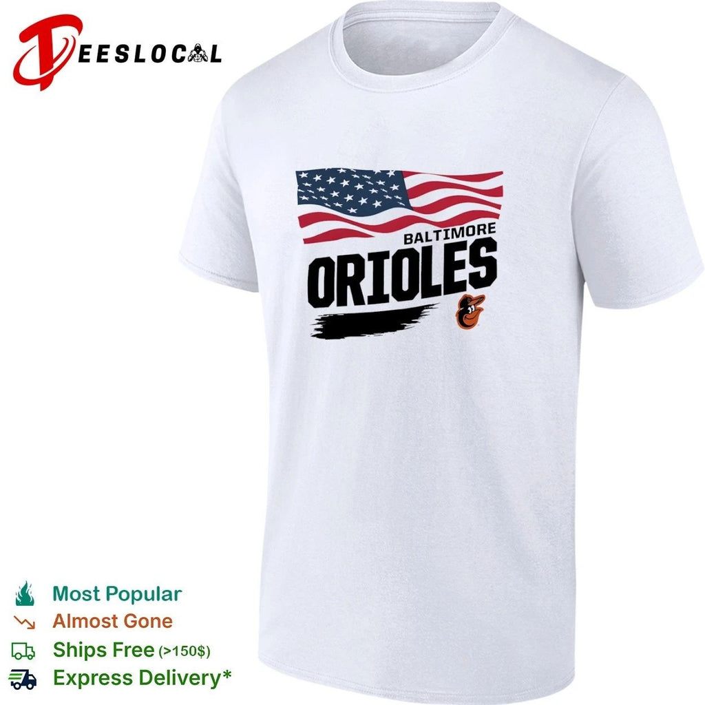Baltimore Orioles Waving Flag Baltimore Orioles T-shirt