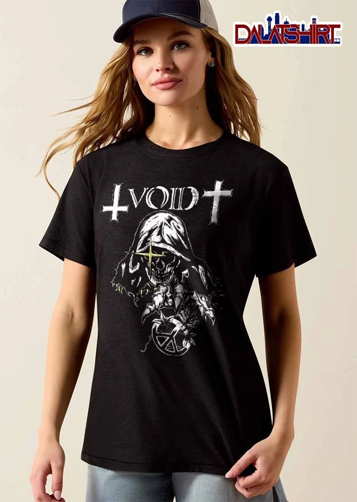 Void grim reaper holding peace sign and rose shirt