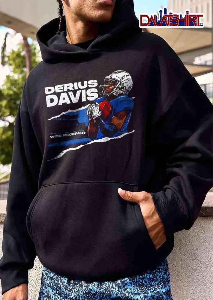 Wide Receiver Derius Davis Player Catching Football Distressed Torn Paper shirt