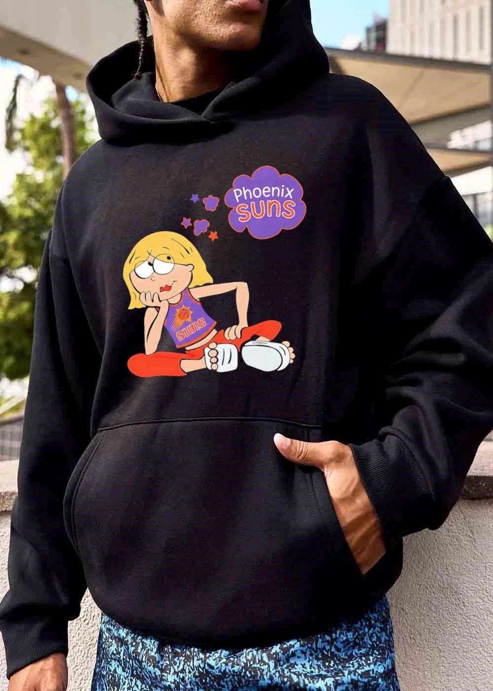 Phoenix Suns NBA Cartoon Blonde Girl Sitting Daydreaming Thought Bubble shirt