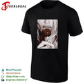 Woman Licking Lollipop black and white T-shirt