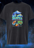 Seattle Washington Orca Ferry Salmon Coffee Pine Cone Mount Rainier shirt