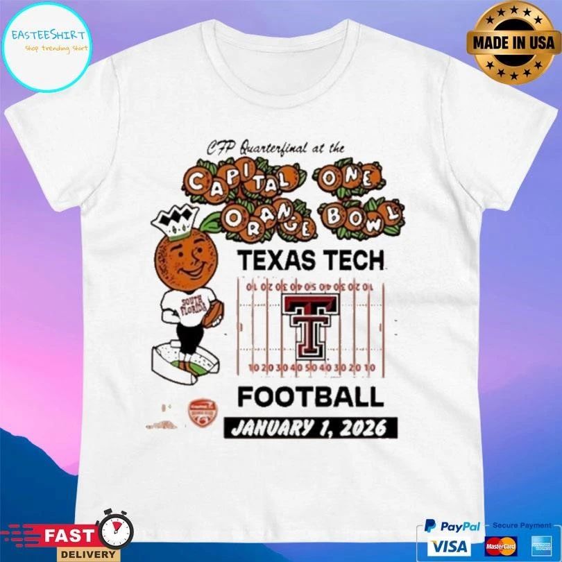 Texas Tech Red Raiders 2025 Orange Bowl Mascot Christmas T-shirts