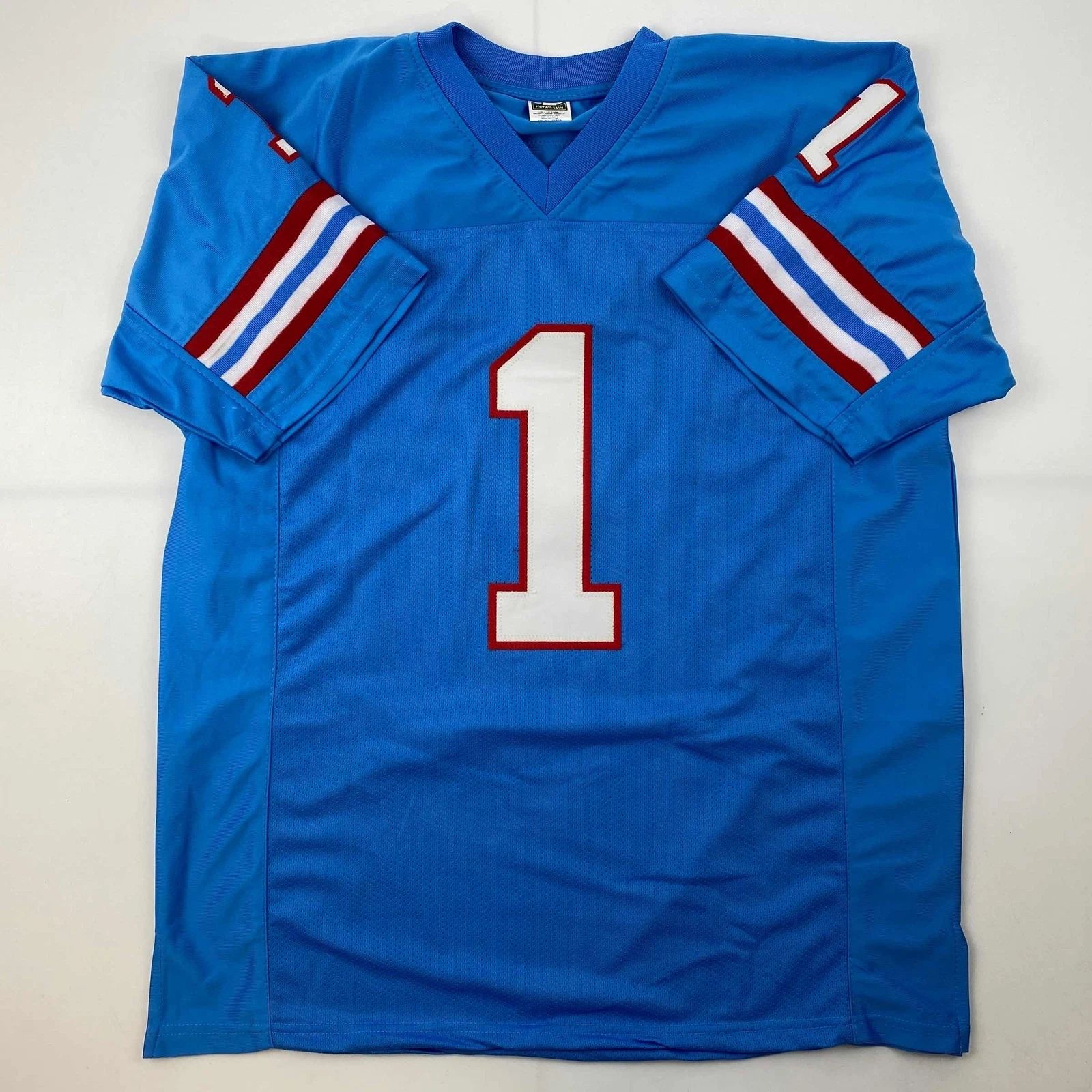 Warren Moon Houston Blue Reprint Jersey