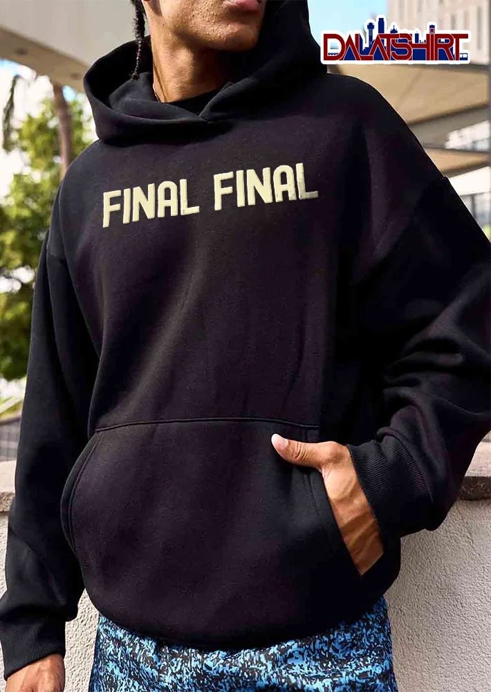 Final Pale Yellow Bold Rounded Block Lettering Typography Text shirt