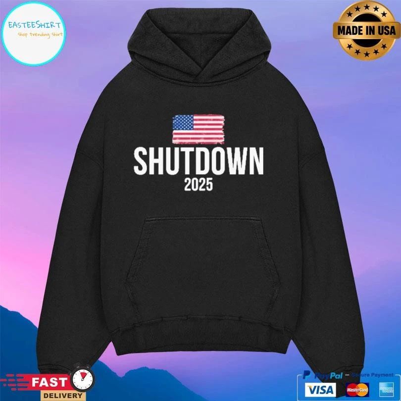 The 2025 Shutdown Flag America T-shirts