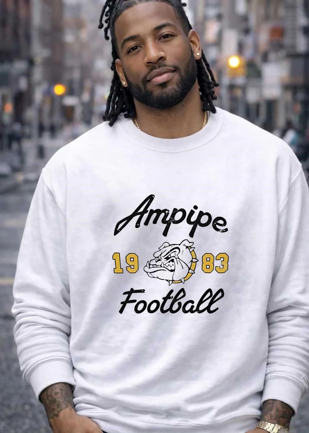 Ampipe 1983 Football Bulldog Athletic Logo Men’s shirt