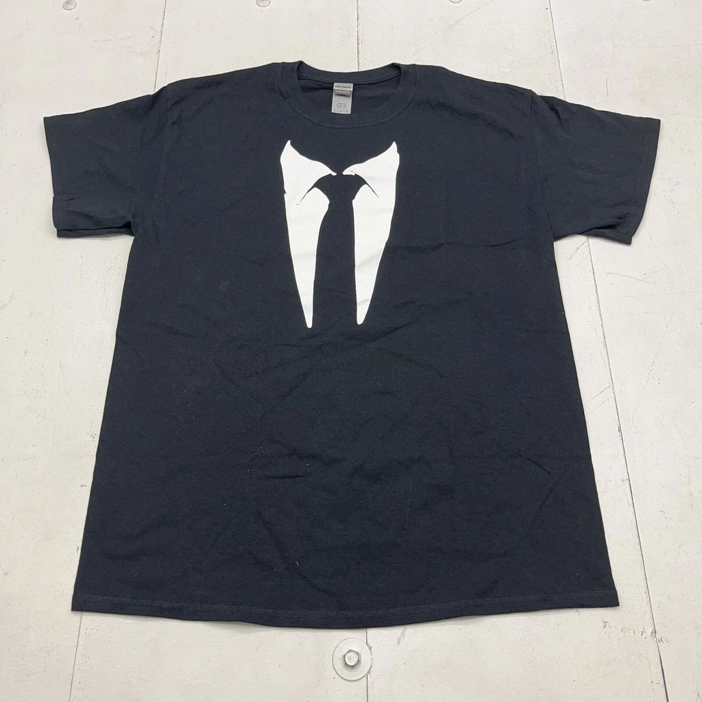 Custom Graphic Black Tie Short Sleeve T-Shirt Men’s Size Large NEW