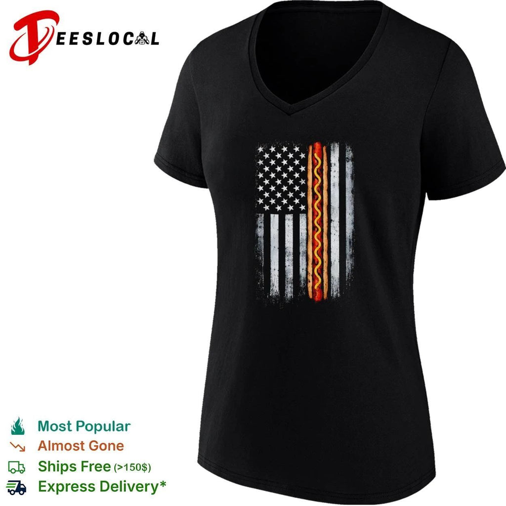 Wiener Responders American Flag Hot Dog T-shirt