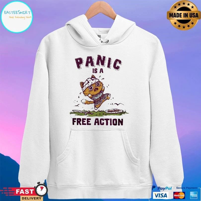 Panic Is A Free Action Cat T-shirts