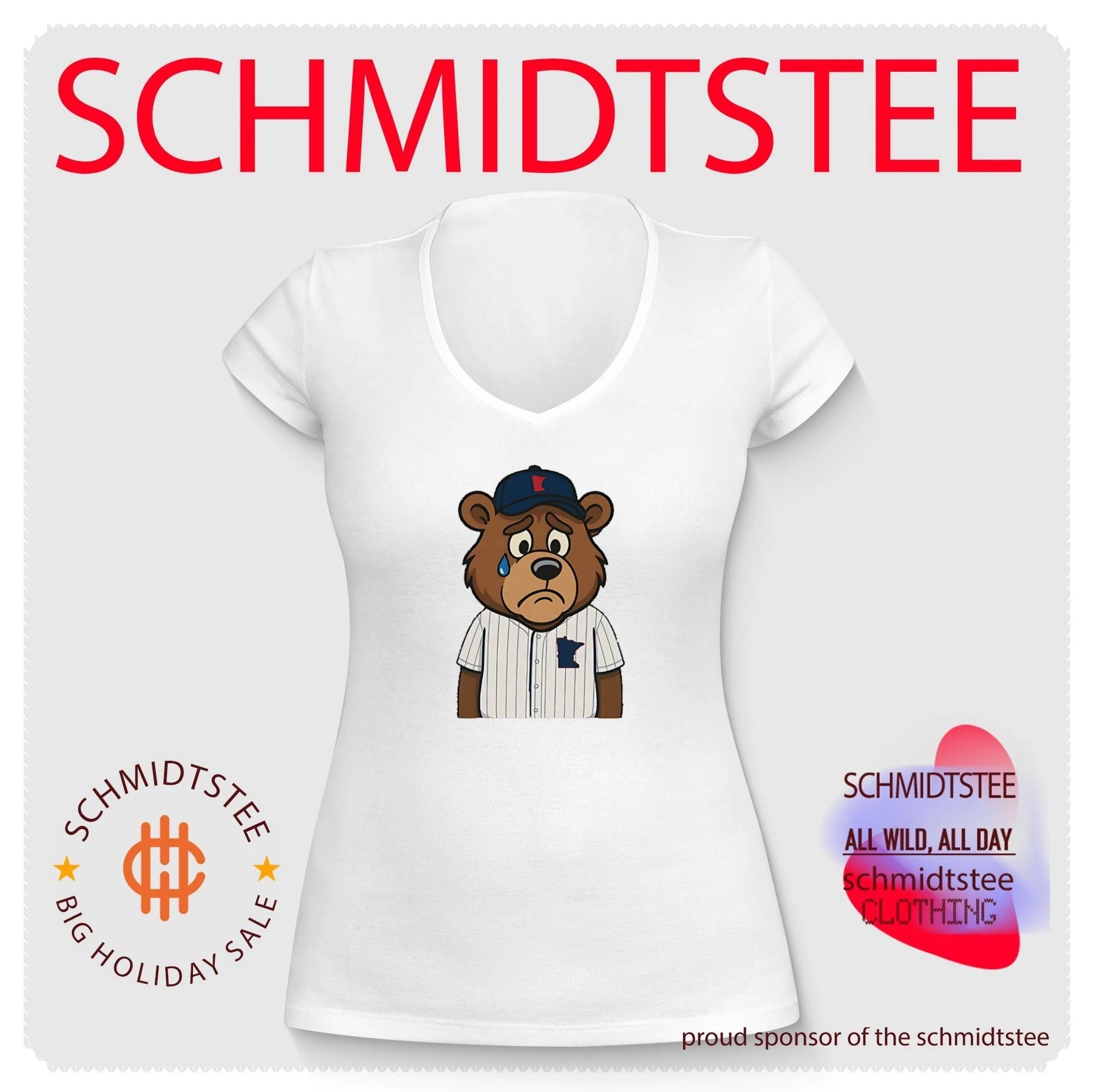 Sad Minnesota Baseball Bear MLB cartoon shirt